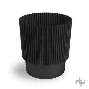 Plant Pots Flower Planter 3 Colours 3 sizes Plastic Pot Modern Elegant Black W17cm x H19cm