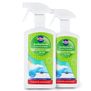 Nilco Antibacterial Cleaner and Sanitiser - 500ml Multi-Surface Spray x 2