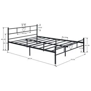 Aaru Bed Frame Black / European Single (90 x 200cm)