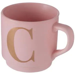 Maison by Premier Signet Pink C Letter Mug