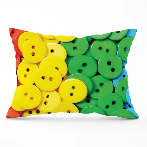 Colourful Buttons Pattern Cushions 33cm x 48cm