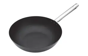 MasterClass Carbon Steel 30cm Wok