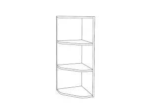 GoodHome Imandra Gloss Grey Wall-mounted Bathroom Corner shelf (D)36cm (H)90cm (L)34cm