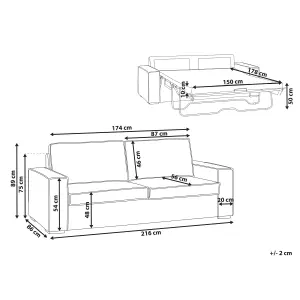 Boucle Sofa Bed Off-White VUOKATTI