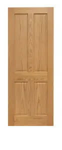 Victorian 4 Panel Oak Prefinished Door 1981 x 686mm