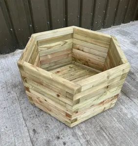 Simply Wood Signature Classic HEXAGON Planter - Extra Large Plus