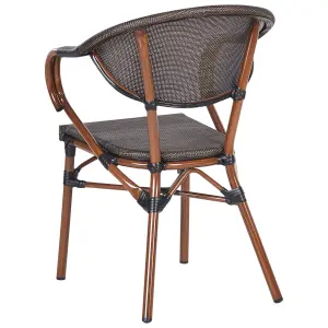 Set of 4 Garden Chairs CASPRI II Metal Grey