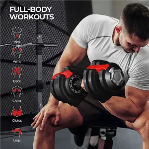 Yaheetech 11-in-1 Adjustable Dumbbell Set, 1.5kg-12.5kg