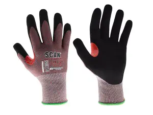 Scan NJC3258DQ Nitrile Palm Cut F Gloves - L (Size 9) SCAGLOCUTFL