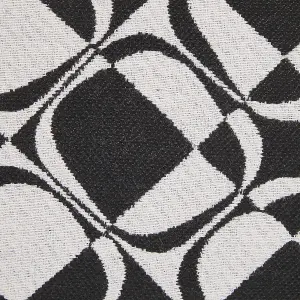 Set of 2 Cushions KOTURE Boucle 45 x 45 cm Geometric Black-White