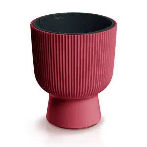 Plant Pots Flower Planter 7 Colours 3 sizes Tall Wavy Plastic Pot Boho Elegant Copper 30cm - 18L