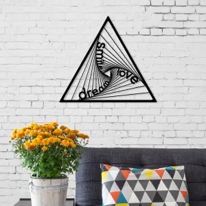 Decortie DSL Modern Metal Wall Art Home Decoration Ornament, Black