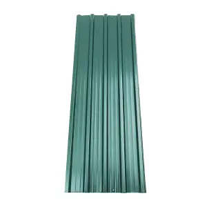 129cm L Set of 6 Steel Corrugated Panels in Green