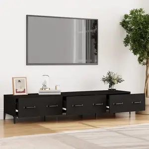 Berkfield TV Cabinet Black 150x34,5x30 cm Engineered Wood