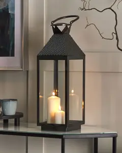 Beliani Modern Lantern BALI Metal Black