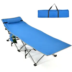 Costway Folding Camping Cot Heavy-Duty Outdoor Cot Bed Portable Sleeping Cot