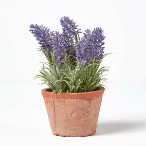 Homescapes Artificial Lavender Plant in Decorative Pot