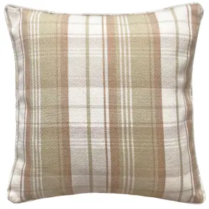 Evans Lichfield Watercolour Bee Tartan Piped Feather Filled Cushion