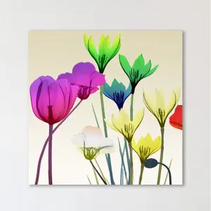 Floral Calm Pop Mate - Wrapped Canvas Print 30 cm H x 30 cm W