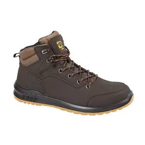 Grafters Mens Action Nubuck Safety Ankle Boots Brown (7 UK)