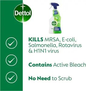 Dettol Antibacterial Mould Spray and Mildew Remover, Removes Ingrained Mould Stains from Walls, Tiles & Windows, 750ml, Pack of 6