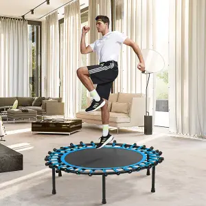 40 Inch Black Blue Round Garden Trampoline Fitness Trampoline for Kids and Adults