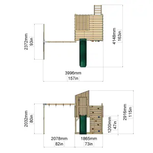 PolarPlay Kids Climbing Tower & Playhouse with Swing and Slide - Swing Kari Sage