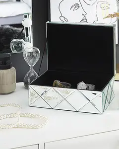 Mirrored Jewellery Box Silver GORRON