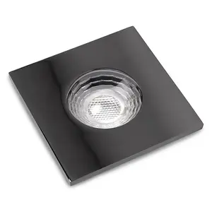 4 PACK - Black Nickel GU10 Square Fire Rated Downlight - IP65 - SE Home