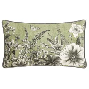 Wylder Harlington Gardenia Floral Piped Feather Rich Cushion