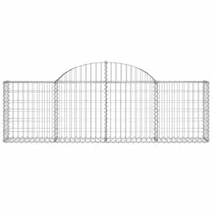 Berkfield Arched Gabion Baskets 13 pcs 200x30x60/80 cm Galvanised Iron