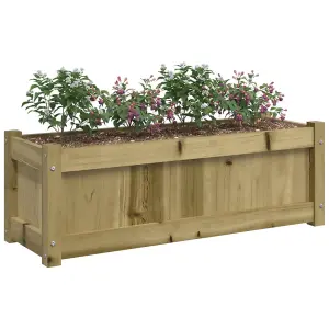 Berkfield Garden Planter 90x31x31 cm Impregnated Wood Pine