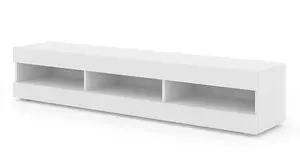 Modern Mantra TV Cabinet in White W1600mm x H320mm x D350mm