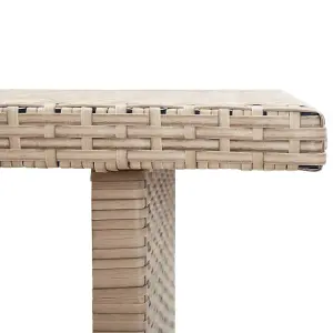 Berkfield Garden Table Beige 110x60x67 cm Poly Rattan