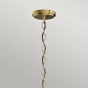 Luminosa Kichler Roux Cylindrical Pendant Ceiling Light Natural Brass