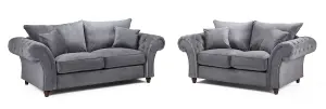 Windsor Fullback Sofa Grey 3+2 Seater Set