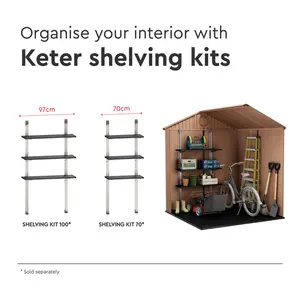 Keter Darwin 6 ft. W x 6 ft. D Apex Outdoor Garden Shed