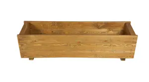 Wooden Garden Trough Planter Outdoor Veg Pot Box Large  1000mm wide