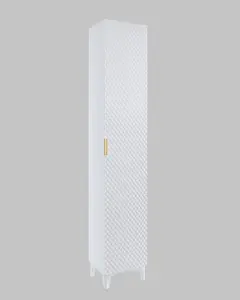 Laura 17 Tall Bathroom Cabinet H1860mm W350mm D350mm - White Gloss Finish