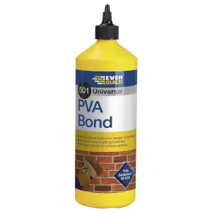 Everbuild 501 Universal PVA Bond, 1 Litre     PVA1L(n) (Pack of 3)