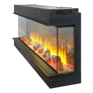 Adam Sahara Panoramic Media Wall Electric Fire, 22 Inch