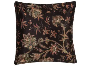 Throw Cushion KARUR 45 x 45 cm Floral Brown