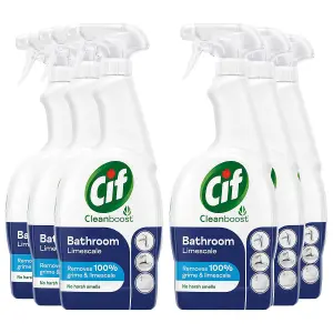 Cif Power & Shine 100% Limescale removal Bathroom Spray 700ml, 6Pk