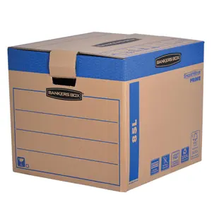 5 BANKERS BOX Cardboard Moving Boxes 85L Ultra Heavy Duty Double Wall Boxes Pack of 5