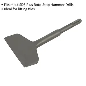 75 x 165mm SDS Plus Wide Cranked Impact Chisel for Demolition Hammer