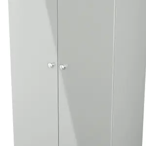 Yarmouth Ready assembled Modern Grey Tall Double Wardrobe (H)1960mm (W)740mm (D)520mm