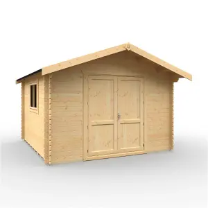 12ft x 12ft (3550mm x 3550mm) Horsforth "The Saint Paul Plus" 44mm Log Cabin With 1 Opening Windows