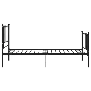 Berkfield Bed Frame Black Metal 100x200 cm