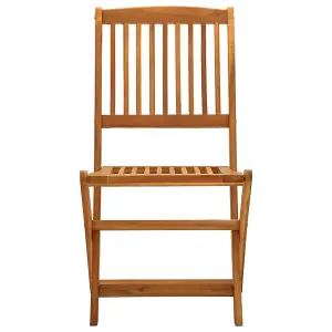 Berkfield Folding Garden Chairs 4 pcs Solid Eucalyptus Wood