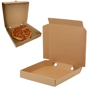 10 x 12" Pizza Boxes Plain Brown Postal Box Takeaway Style Boxes